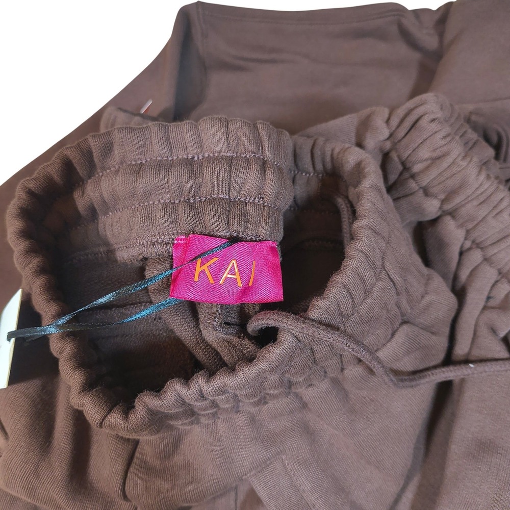Kai Collective Espresso Matching Set Hoodie Parachute Sweatpants Medium NWT - Picture 5 of 16